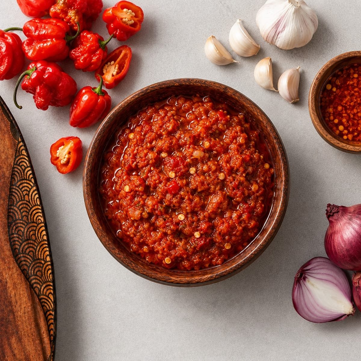 Hot Mixed Pepper Sauce (Ata Din Din)