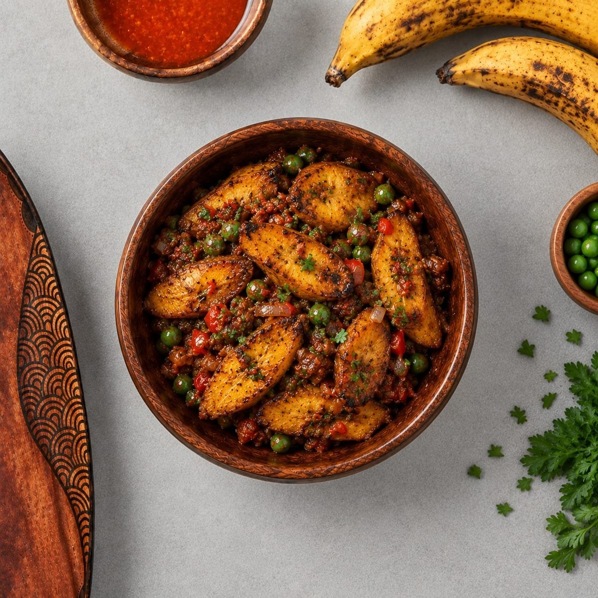 Plantain & Green Peas Mix Garnish